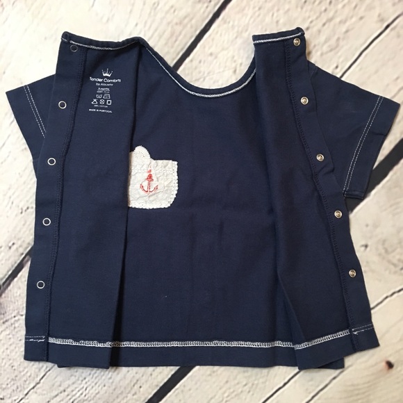 Tender Comforts baby boy t-shirt & shortall set 9m - Picture 8 of 9